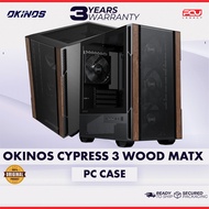 OKINOS CYPRESS 3 WOOD MATX CASING WITH 4 FANS - BLACK