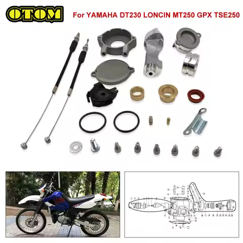 For YAMAHA DT230 LONCIN MT250 Motorcycle Control Valve Part Switch Cover Exhaust Cable Seal Bushing 
