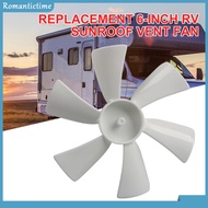 ✼ Romantic ✼  Replacement Vent Fan Blades D Hole RV Vent Fan Blade 6 Blades Replacement Fan Blade for Elixir Ventline 12 Volt Motor Roof Vent