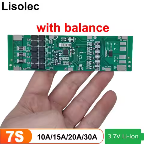 BMS 7S 24V with Balance Protection Board 10A 15A 20A 30A Charge Discharge Protecti Circuit PCB for 1