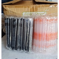 Sedotan Bubble Boba Sedotan Minuman Boba Oxo Golden Straw 12mm 18cm 50Pc 1218 untuk Franchise Usaha 