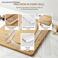 shandaizhi666ae 2Pcs Food Safe Acrylic Thiness Ruler 2-5mm Rolling Pin Guide for Cookie Fondant Maam