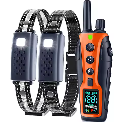 3280Ft Electric Dog Training Collar Remote Control Waterproof Pet BehaviorFor 5-120lbs Puppy With Vi