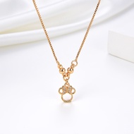 Hyl Jewelry 111n Kalung Titanium Anak Wanita Emas Muda Nama Murah Korea Anti Karat Asli Anti Karat M