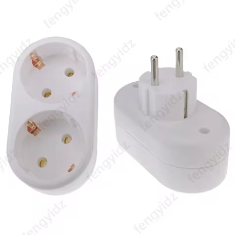 fengyidz EU Conversion Plug 1 To 2 Way Socket Adapter European Standard Plug Conversion 250V Power S
