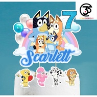 [SG SELLER] Custom Bluey Cake Topper Birthday Party Cupcake Decoration