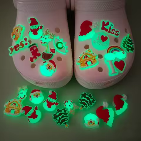 Christmas-themed luminous shoe decor, these charms are perfect for sprucing up your shoes for Christ