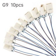 10pcs G9 Light Bulb Socket Ceramic Lamp Base Holder Connector Led Halogen Light Lamp Bulb Holder Bas
