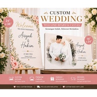 Wedding Welcome Board Canvas Custom | 16x24 & 24x36 | Welcome Sign Kahwin