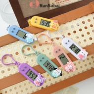 RunSabai Sanrio Mini Electronic Student Square Digital Watch Student Electronic Clock Keychain Table