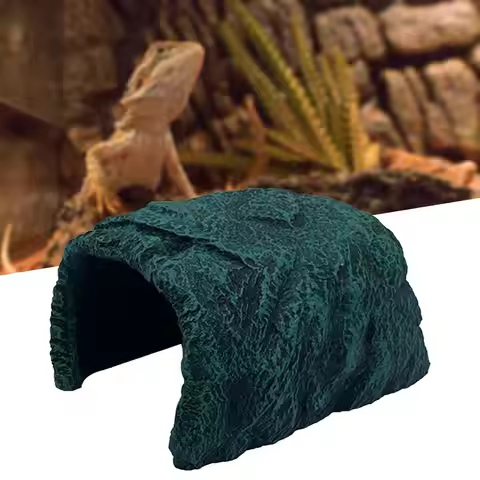 Reptile Hideout Decor Landscape Decoration Habitat Accessories Resin Reptile Hideout Stone for Small