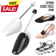 1Pair Shoe Tree Spring Type Shoe Stretcher Shaper Plastic Shoe Tree Wrinkle Resistant Shoe Stretcher