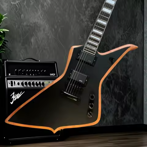 Free Shpping Electric Guitar Black Rosewood Neck Mahogany Body Modern Explorer-style Guitar Unique W