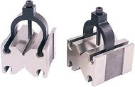 Vertex TOOLMAKER'S V-Blocks with TOP Slots and Clamps (2-1/2X1-3/4X2-3/4) (3402-0964)