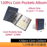 Coin Album 120 pcs Coin Holder Collection Storage Collecting Money Penny Pockets Album Book
