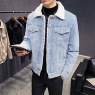 Jaket Jeans Denim Sherpa/Jaket Jeans Pria Wanita/Sherpa Denim - Jaket Jeans Sherpa Pria/Jaket Bulu