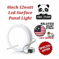 JUALAN 6inch 12watt LED Surface Panel Light Daylight 6500k Round Surface Mount LED Ceiling Down Ligh