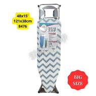 Mesh Top Ironing Board 48x15” (121x38cm)    Model 8476-Y    Adjustable 7 Height Levels    Heat-Resis