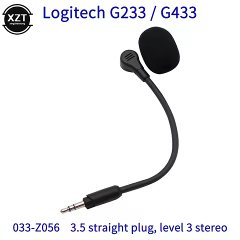 3.5mm Detachable Microphone Aplicable for Logitech G433 G233 GPro GPROX G 433 233 Pro X Gaming Headp