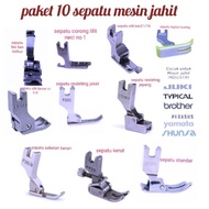 paket sepatu mesin jahit /paket  isi 10 jenis sepatu mesin jahit besar  / Alat jahit / kebutuhan menjahit /alat mesin jahit / suku cadang mesin jahit / peralatan mesin jahit / aksesoris jahit / menjahit / perlengkapan jahit lengkap