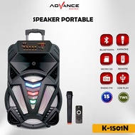 Speaker Meeting Bluetooth Advance New 15 Inch advance k1501 wireless mic K-1501