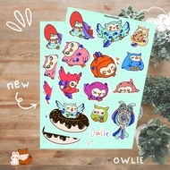 Haus4foxies Owlie sticker sheet cute owl sticker