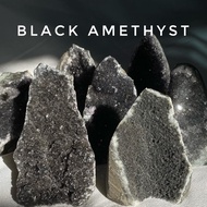 🇸🇬SG🇸🇬 Black Amethyst Cut Base Geode Natural Crystal