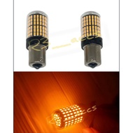 LED REVERSE TURN SIGNAL LIGHT 144T CANBUS 1156 1 LEG YELLOW
