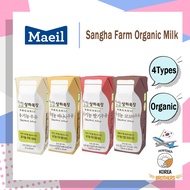 Maeil / Sangha Farm Organic Milk 125ml / Original, Strawberry, Chocolate, Banana / UHT Milk / Korea