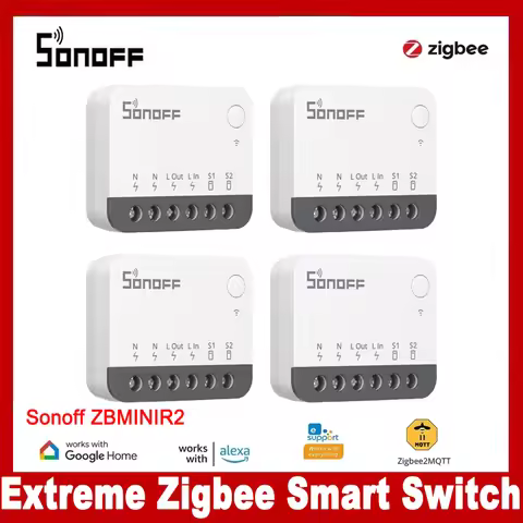 SONOFF ZBMINIR2 Extreme Zigbee Smart Switch 1-10PCS Detach Relay Remote Group Control via eWeLink Su