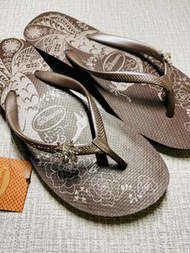 Havaianas厚底拖鞋(自行加工鑲鑽)