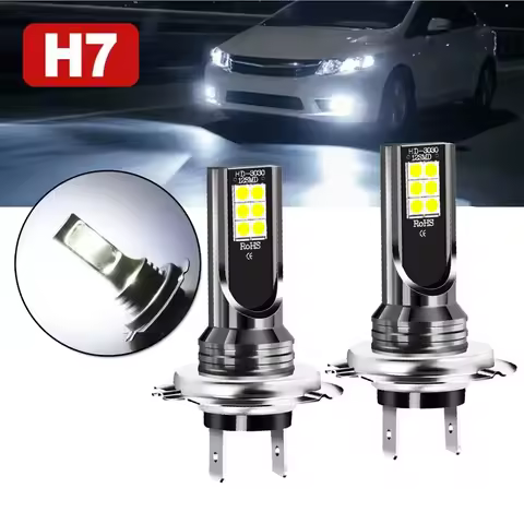 2Pcs Super Bright H4 H7 Led Bulb Car Headlight Motorcycle H1 H3 H8 H9 H11 Auto Fog Lamps 9005 9006 H