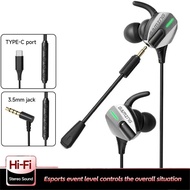 3.5MM/Type C Wired Earphones With Microphone Line Control Game Wired Headphones HiFi Headsets for Ip