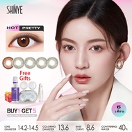 Buy1get 3 คอนแทคเลนส์ Mini Brown 14.2-14.5mm อนแทคเลนส์สายตาสั้น คอนแทคเลนส์สี คอนแทคเลนส์แก้ Hallow