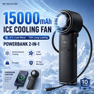 WP SELECTED handheld fan cooling 15000mAh Portable 22 in 1 Fans with 100 Speeds Powerbank Function