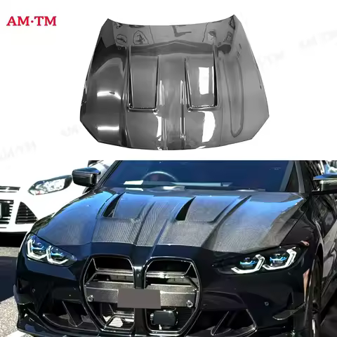 For BMW G80 G81 M3 G82 G83 M4 2021+ Carbon Fibre Car Front Bumper Engine Hood Bonnet Vent Cover Part