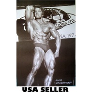 Arnold Schwarzenegger Bodybuilding Mr Olympia  Contest Poster Black & White Sent from USA in PVC Pip