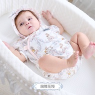 Domiamia Summer Short Sleeve Baby Romper Onesie Cotton Clothes for Newborn 3-6 Months Old Baby Boy B