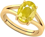 D Business 11.25 Yellow Sapphire Pukhraj Gemstone Ring for Men and Women Labrad-4265