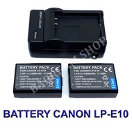 (Saving Set 2+1) LP-E10 \ LPE10 \ LC-E10 Camera Battery and Charger for Canon รหัสแบต LP-E10 \ LPE10 แบตเตอรี่และแท่นชาร์จสำหรับกล้องแคนนอน Canon EOS Rebel T3,T5,T6,T7,T100,1100D,1200D,1300D,1500D,2000D,3000D,4000D,Kiss X50,X70,X80,X90 BY BARRERM SHOP