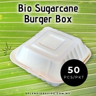 Bio Sugarcane Burger Box (50 pcs)