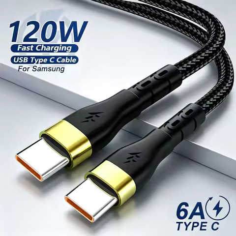 120W Type C to Type C Wire Cord Type C Fast Charging Cable C To C Type C USB C Cable Accessories For