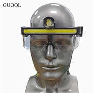 GUOOL LED Headlamp Glasses Protective LED Glasses for Construction Riding Fishing