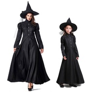 🎉Cosplay🎉  Adult Women Dress All Black Classic Halloween Costume for Kids Girl Pretend Play Stage Pl