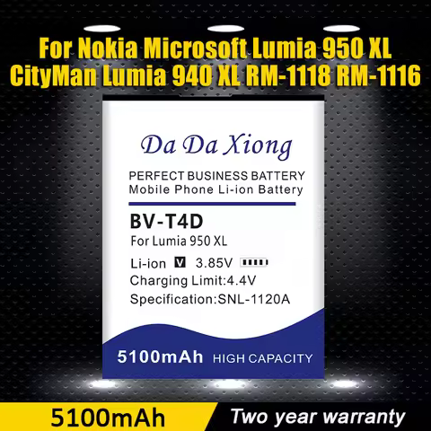 Replacement Battery BV-T4D 5100mAh For Nokia Microsoft Lumia 950 XL CityMan Lumia 940 XL RM-1118 RM-
