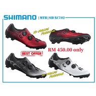 GENUINE - SHIMANO XC7 SH-XC702 SH-XC702E XC702e MTB Cycling Shoes Wide RED/BLACK/WHITE 100% Original