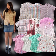 KEMEJA THRIFT y2k, y2k shirt, fit top, slimfit shirt, 2000s, 90as, yearbook outfit, retro