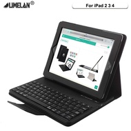 LIMELAN for iPad 2 3 4 Keyboard Folding Leather Folio Cover Removable ABS Bluetooth Keyboard for fun