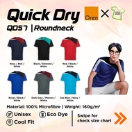 Oren Sport Microfiber Jersey Round Neck Short Sleeve T-Shirt - QD57