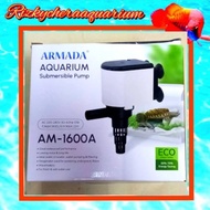 pompa celup Aquarium Armada AM-1600A 10W Fmax 1400L/H Hmax 1.2m
